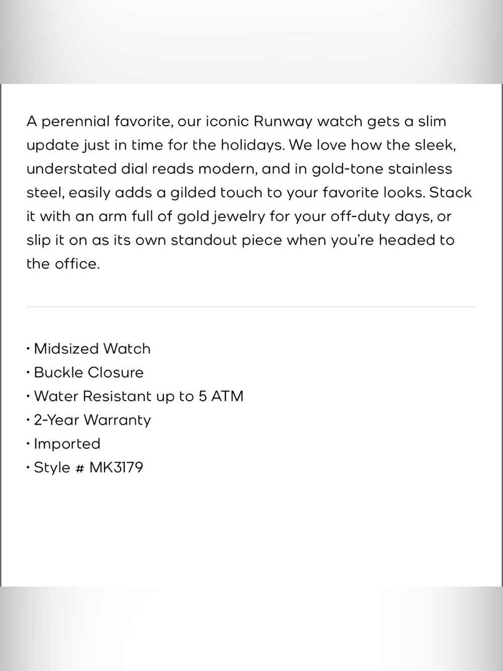 Michael Kors Gold Stainless Steel Bracelet Watch - Picture 6 of 8